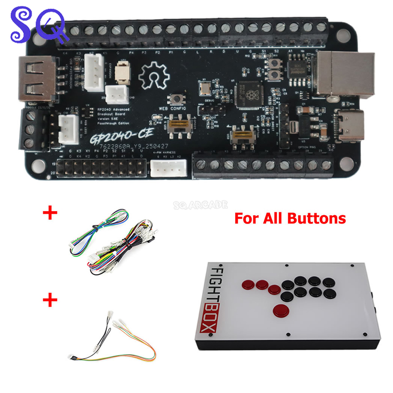 Arcade Button Pcb - Advanced Breakout Board GP2040-CE Raspberry Pi