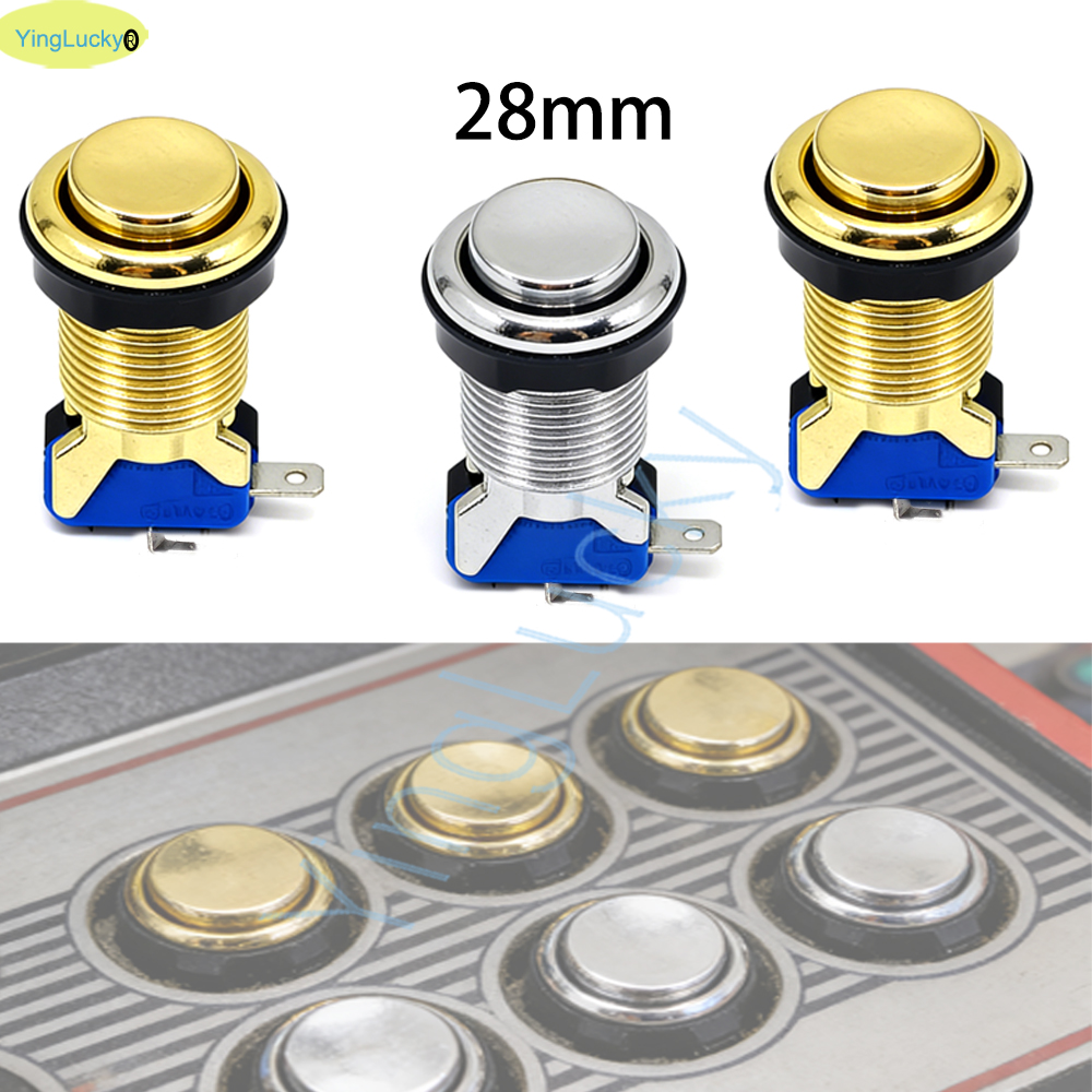 Arcade Style Vending Machine - 28mm silver-plated American-style HAPP button for