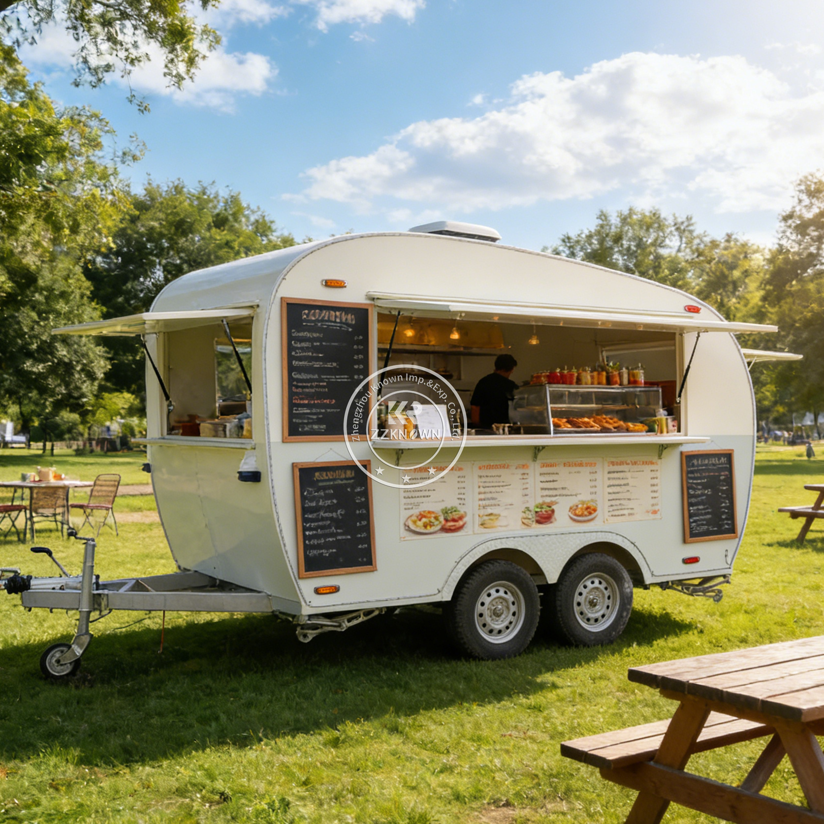 Hot Dog Vending Cart - Concession Mobile Fast Food Cart Street