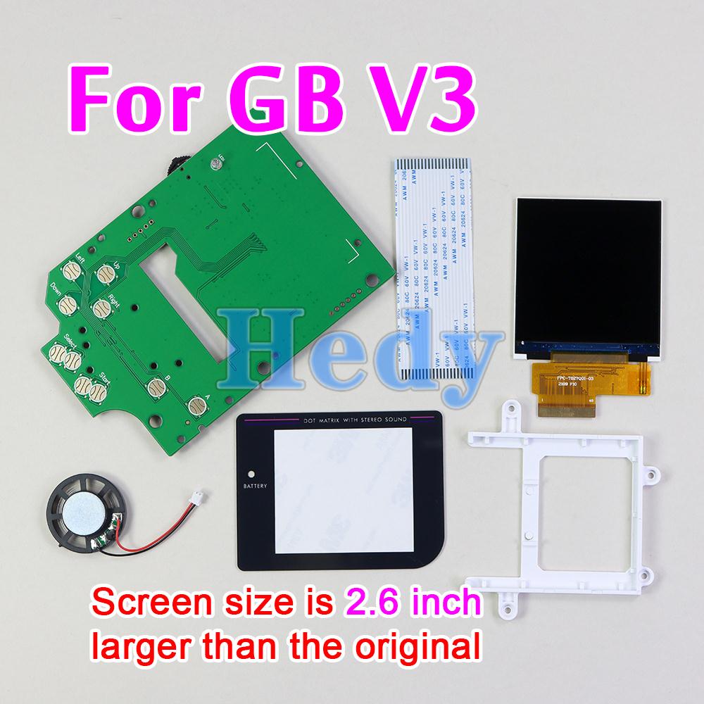 1set New For GameBoy DMG 001 V - مراجعة Lcd Screen Arcade وسعره