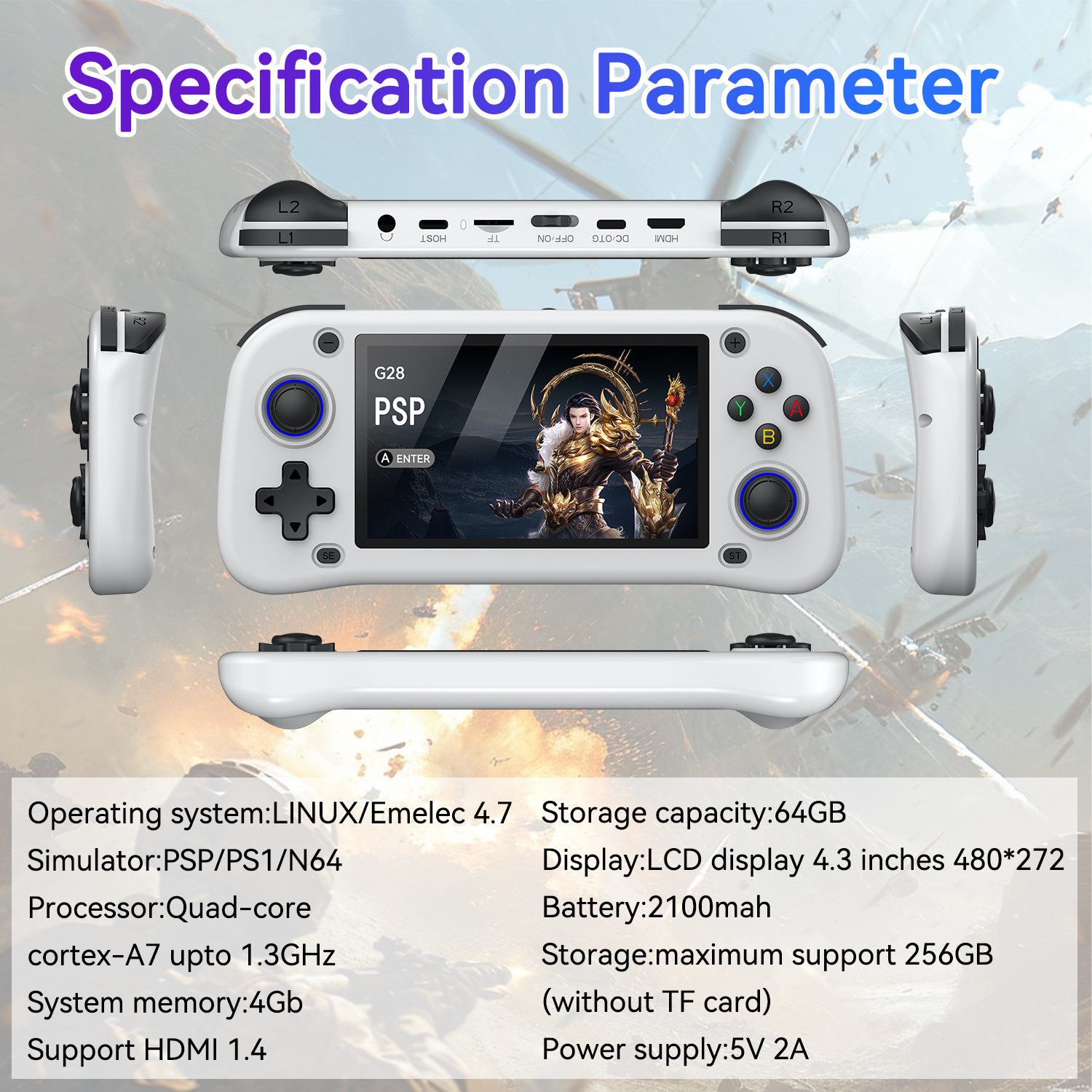 G28 game console 4.3-inch high - مراجعة Arcade Vibes وسعره
