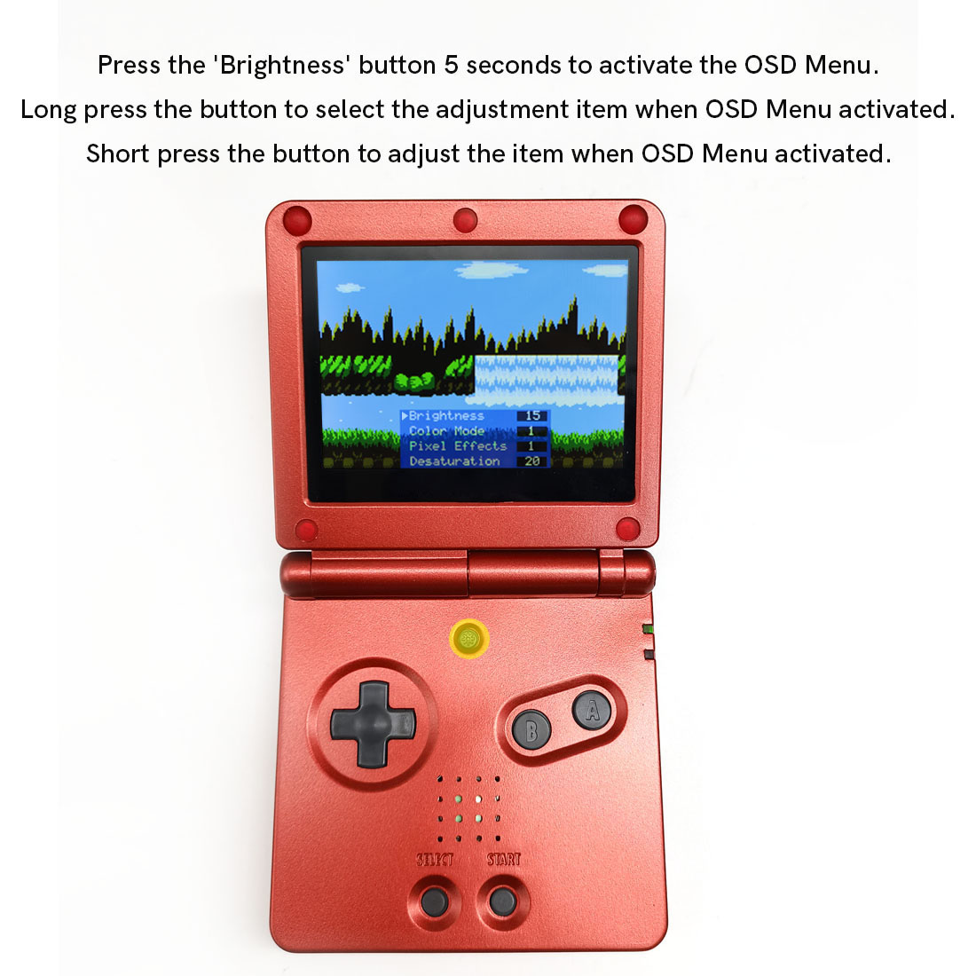 For  GBA SP V5  720x480 Retro  - مراجعة Lcd Screen Arcade وسعره