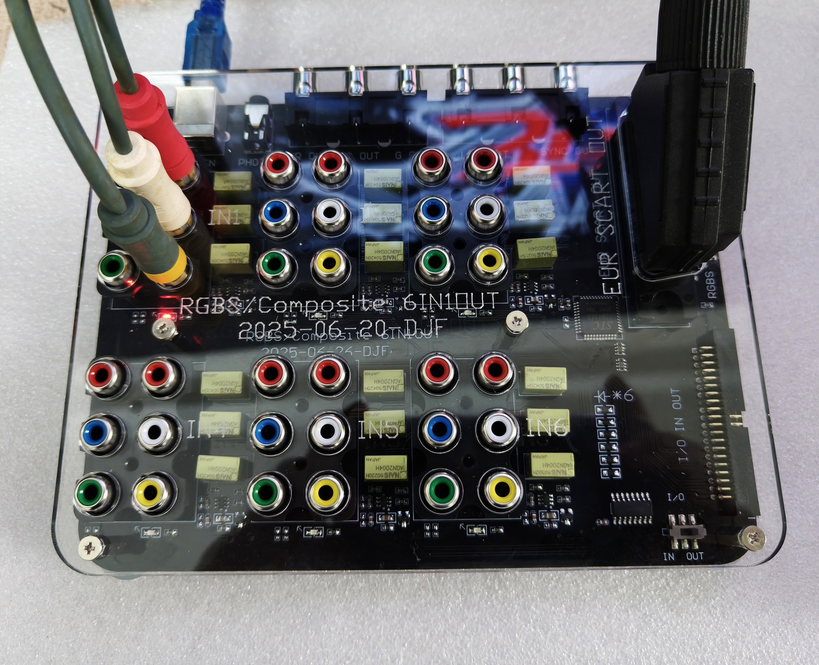 RGBS Automatic 6 In 1 Out Dist - مراجعة Arcade Button Pcb وسعره