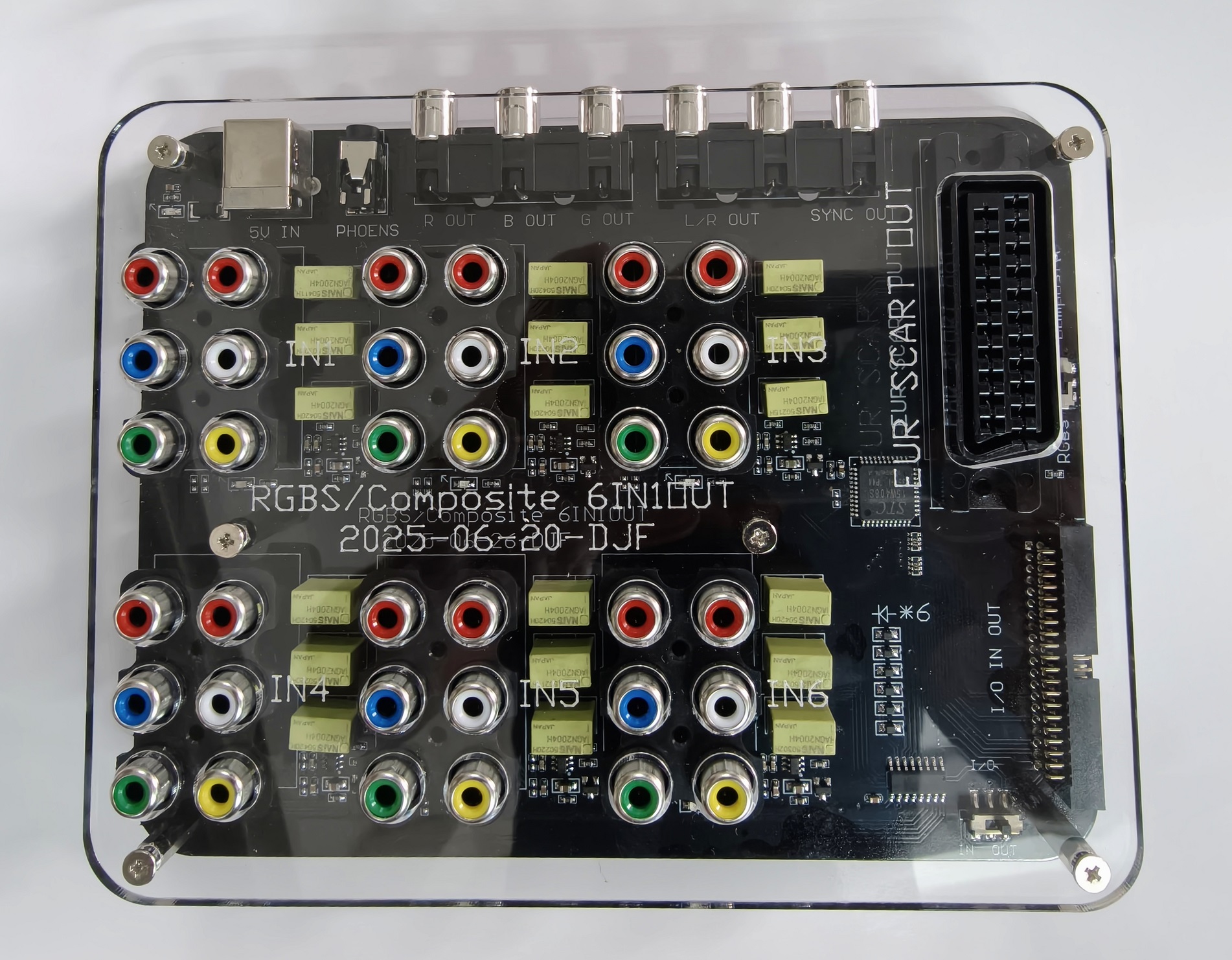 RGBS Automatic 6 In 1 Out Dist - مراجعة Arcade Button Pcb وسعره