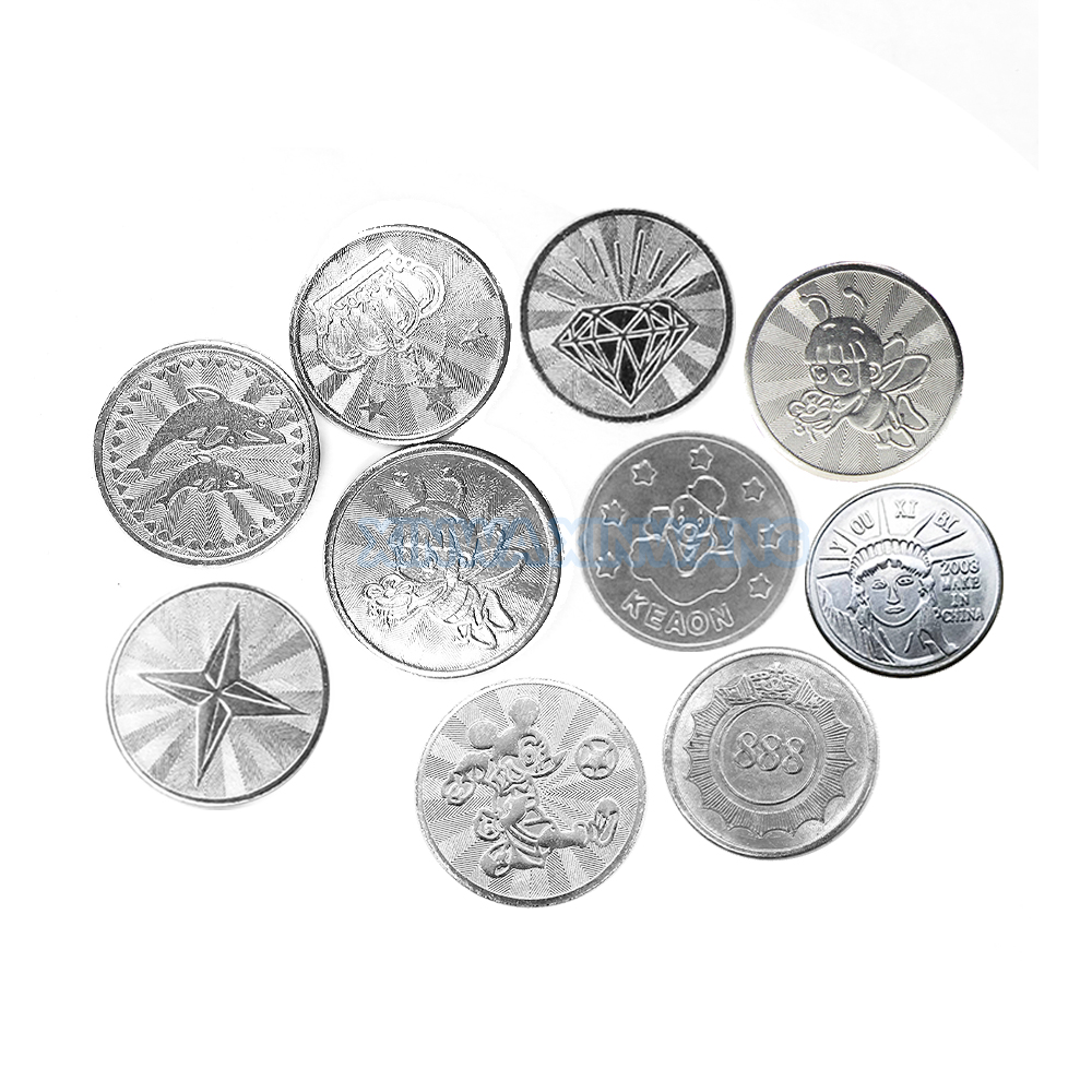100PCS  Coins Tokens Stainless - مراجعة Arcade Games And Vending وسعره