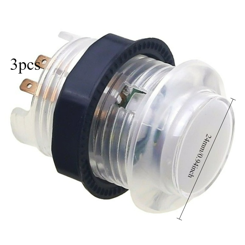 3pcs 24MM Illuminated Push But - مراجعة Arcade Vibes وسعره
