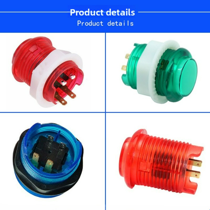 3pcs 24MM Illuminated Push But - مراجعة Arcade Vibes وسعره