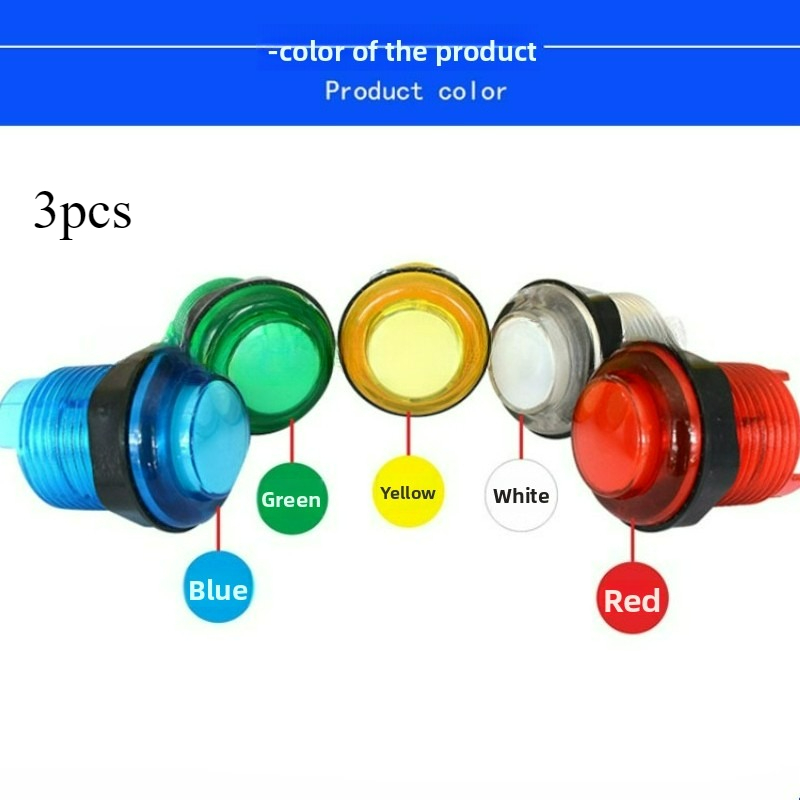 3pcs 24MM Illuminated Push But - مراجعة Arcade Vibes وسعره