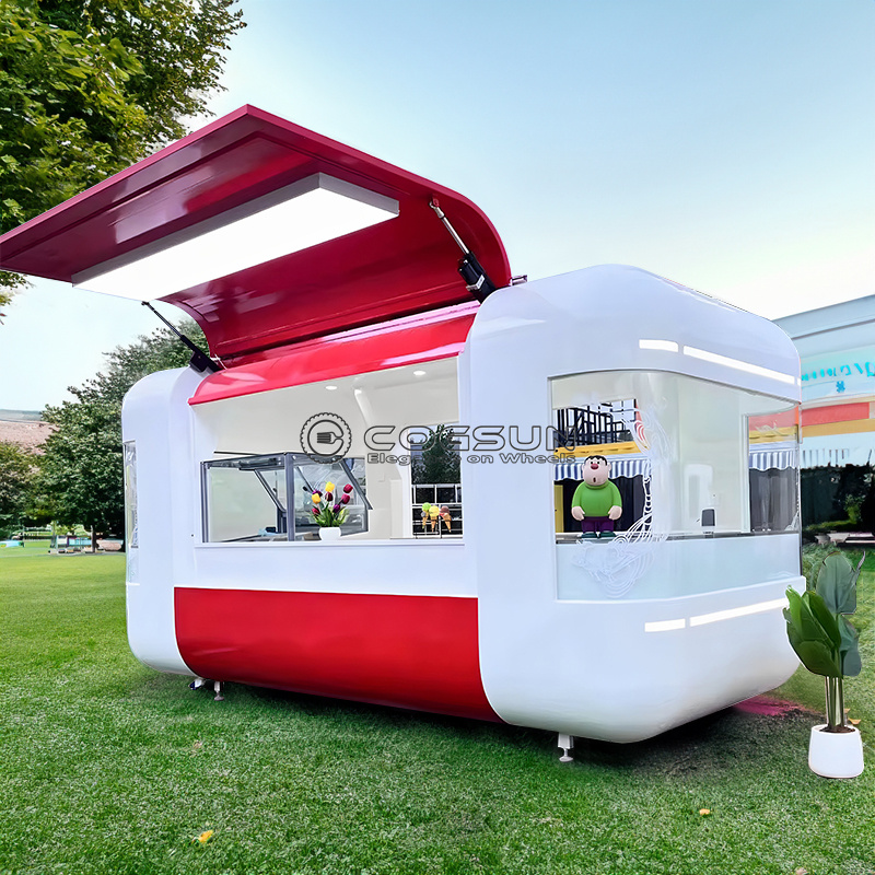 Street Mobile Food Trailer Piz - مراجعة Hot Dog Vending Cart وسعره