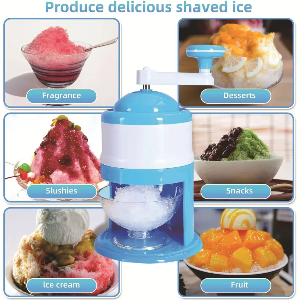 Portable Hand Crank Snow Cone  - مراجعة Slushie Machine Vending وسعره