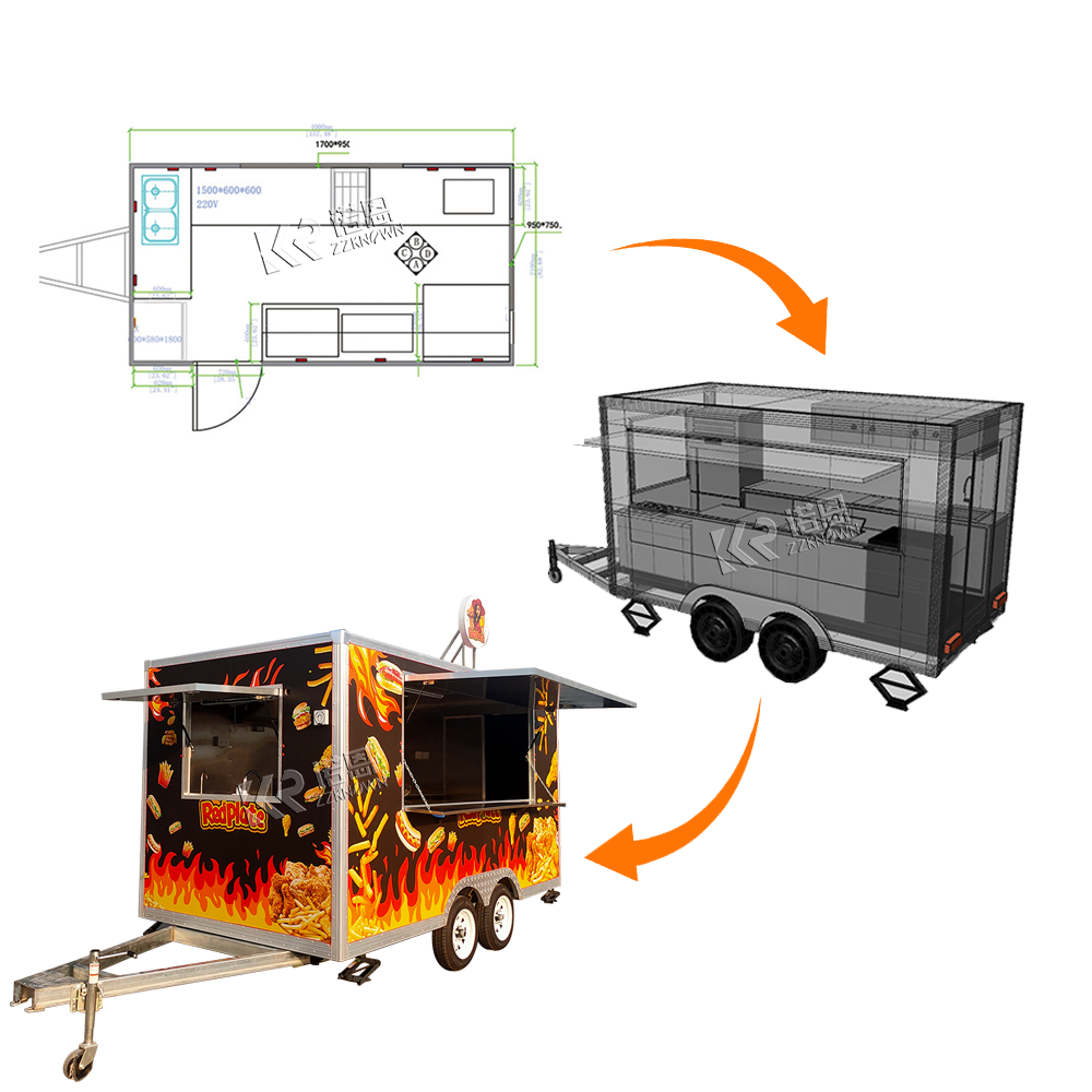 Customizable Food Trailer Manu - مراجعة Hot Dog Vending Cart وسعره
