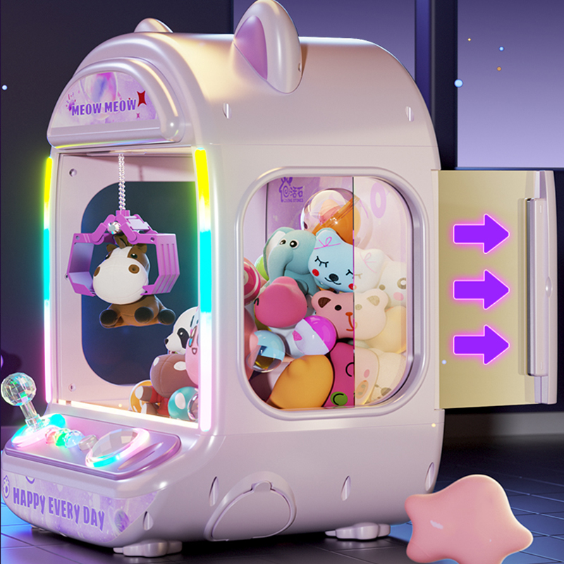 DIY Purple Automatic Doll Mach - مراجعة Coin Pusher Machine وسعره