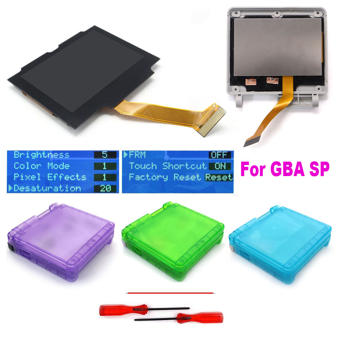 HISPEEDIDO For GBA SP IPS V5 S - مراجعة Lcd Screen Arcade وسعره