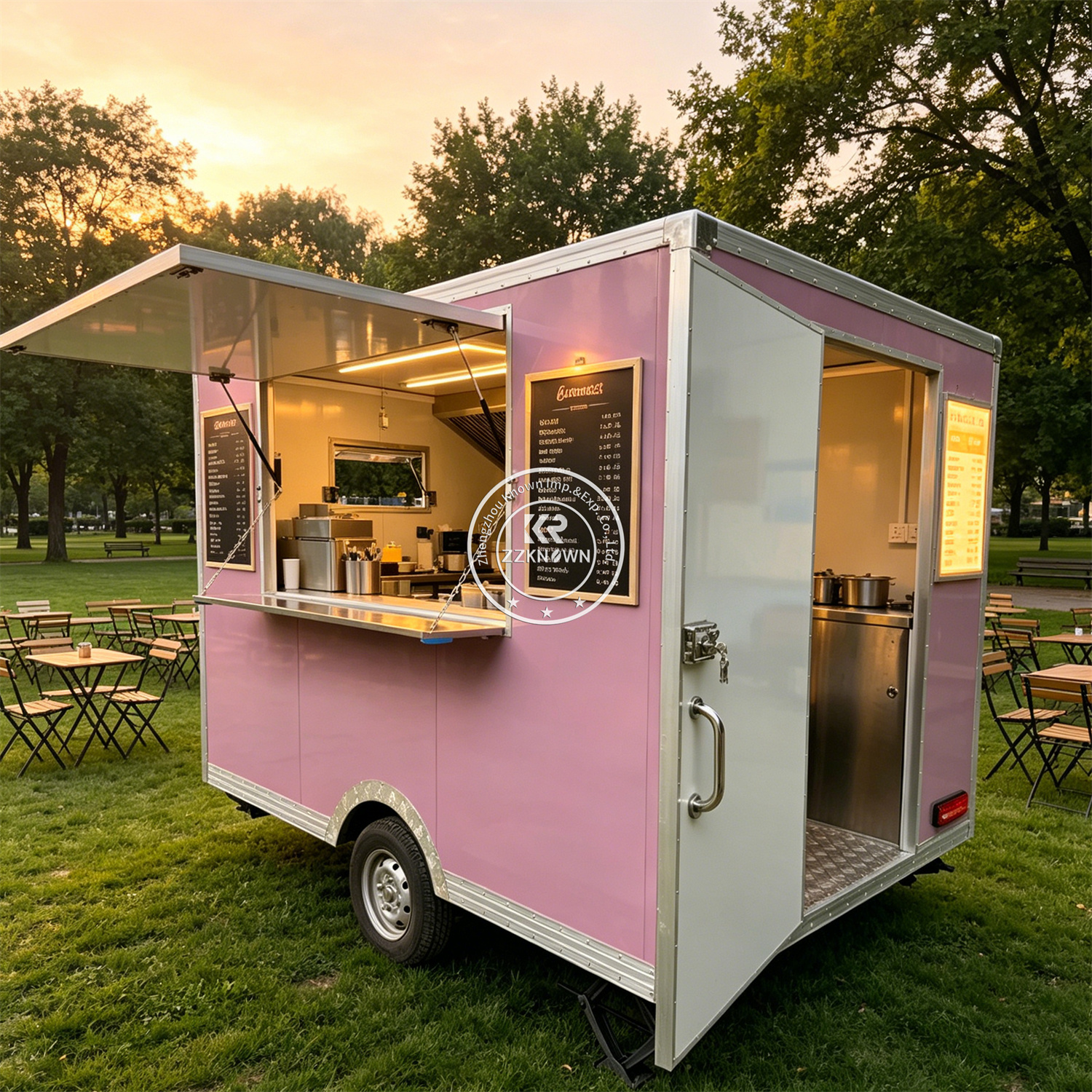 Street Custom Food Trailer Mob - مراجعة Hot Dog Vending Cart وسعره