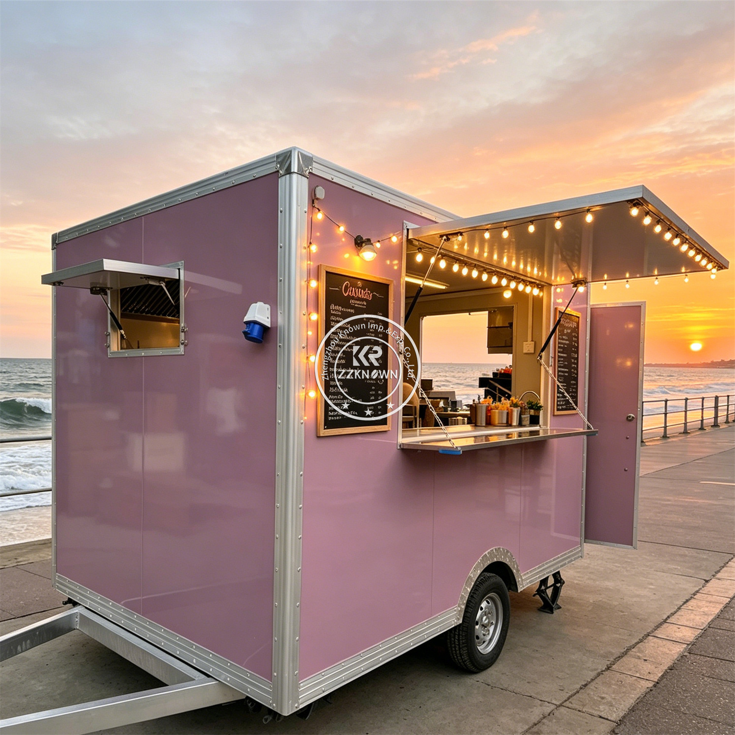 Street Custom Food Trailer Mob - مراجعة Hot Dog Vending Cart وسعره